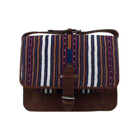 Solola Perraje Man Satchel Almond Navy