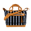 Corte Maletta Black White Ikat Stripe