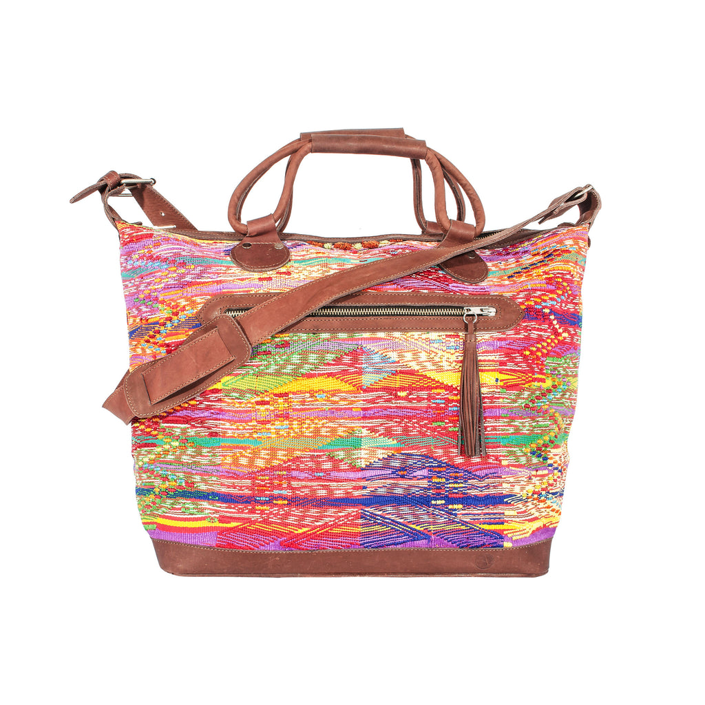 San Juan Sacatepecas Grande Maletta Mottled Canvas